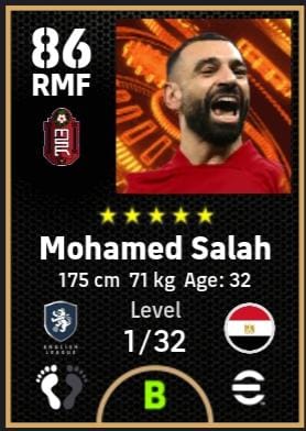 eFootball 2025 English League Season's Best Salah