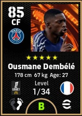 eFootball 2025 European Club Championship Season's Best Dembele