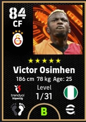 eFootball 2025 Trendyol Super Lig Season's Best Osimhen