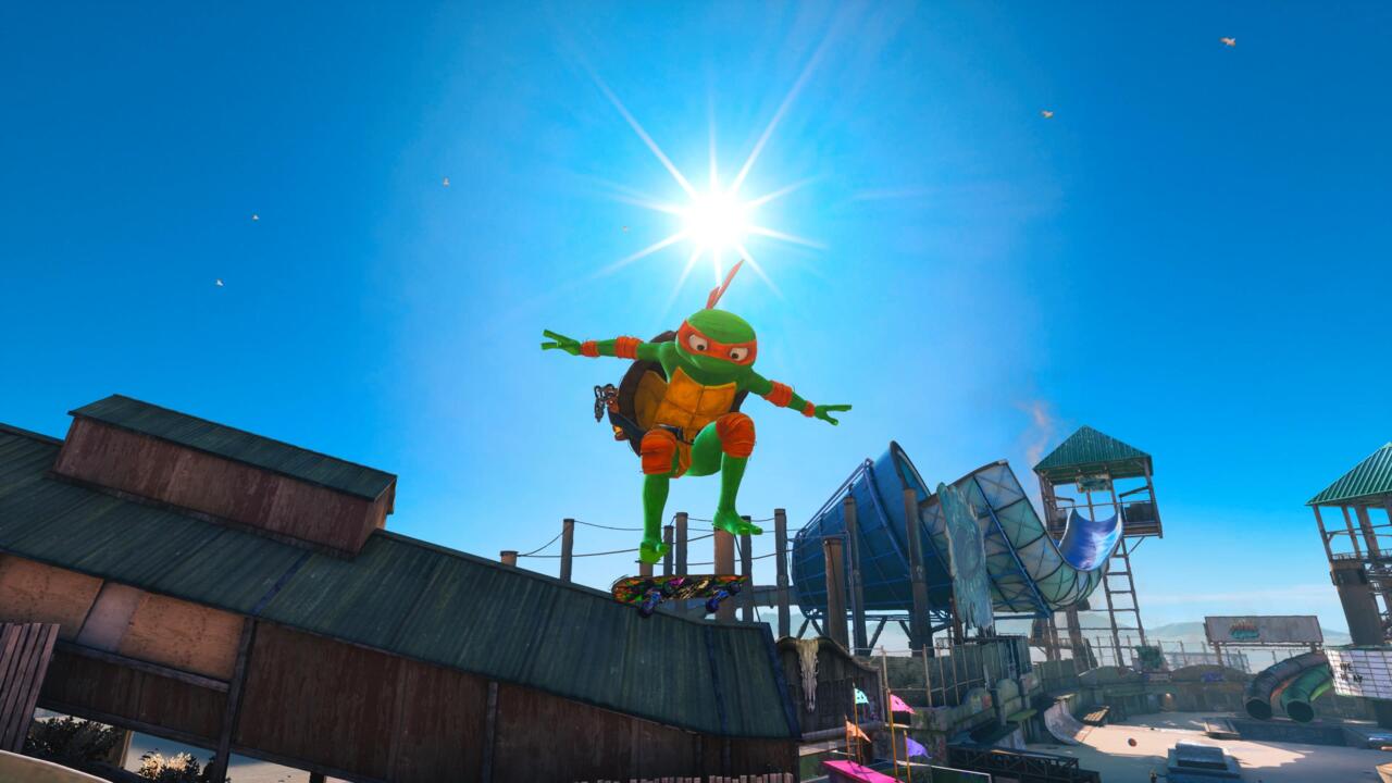Michaelangelo from Teenage Mutant Ninja Turtles is one of the secret skaters.