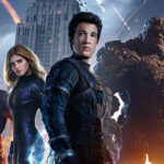 Michael B. Jordan as Human Torch, Kate Mara as Invisible Woman, Miles Teller as Mister Fantastic, and Jamie Bell as The Thing in 2015's Fantastic Four