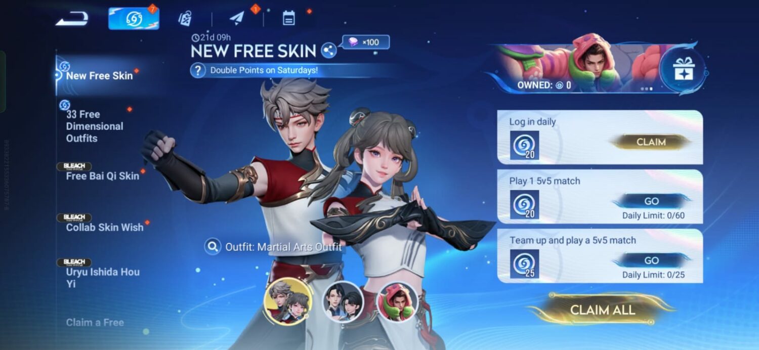 Honor of Kings HOK Flowborn Free New Skin Event Page