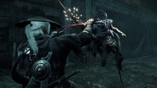 Phantom Blade Zero preview: the protagonist locking swords with a boss.