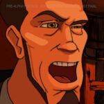 An animated character from the 1997 game Outlaws