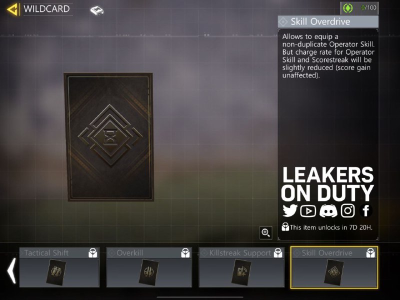 #Wilde's New Card: skill overdrive ...