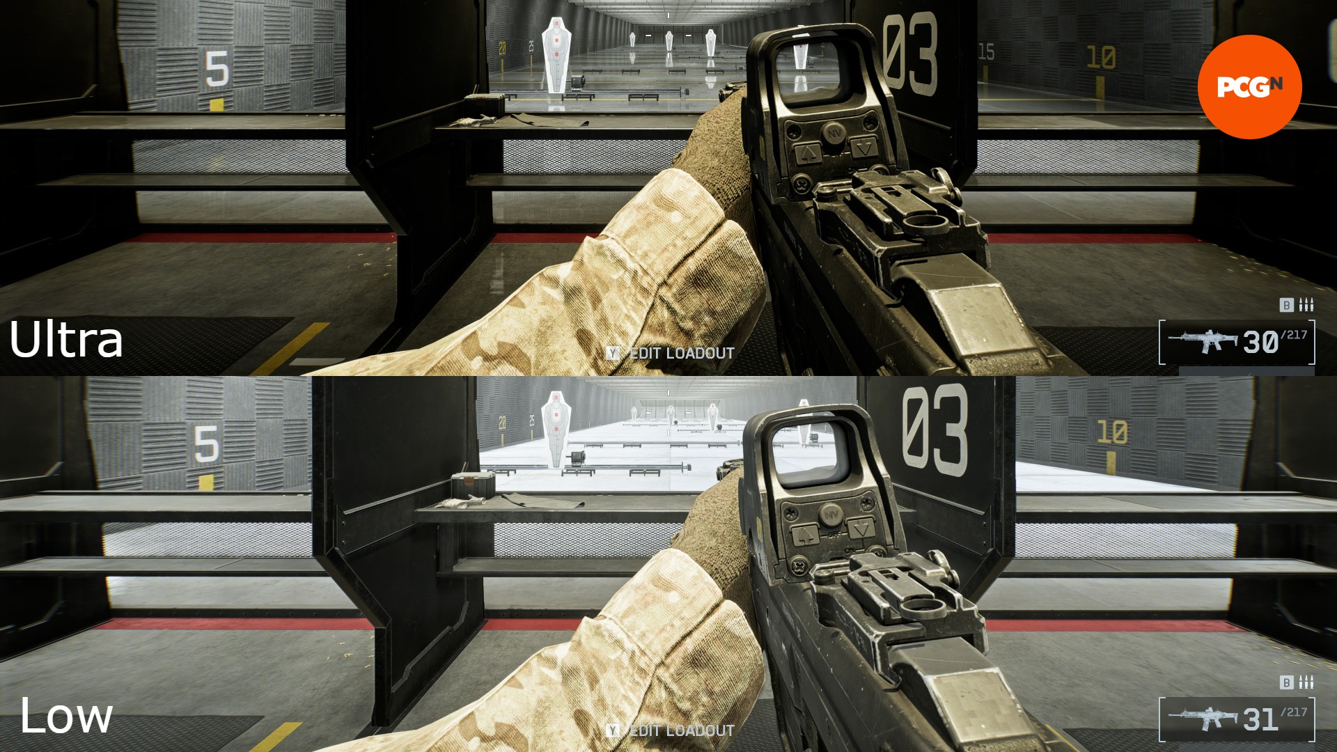 Battlefield 6 graphics comparison image.