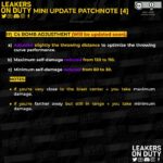 #Callofduty Mini Update Changes ...