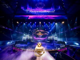 The International stage with trophy