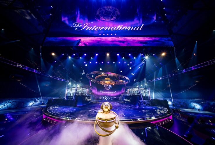 The International stage with trophy