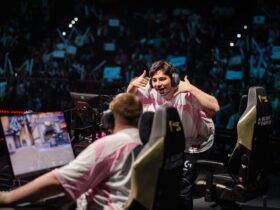 RieN from Team Heretics is hyped at Champions Paris