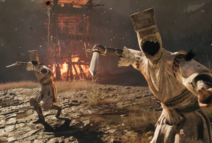 Phantom Blade Zero screenshot showing two faceless puppets with swords
