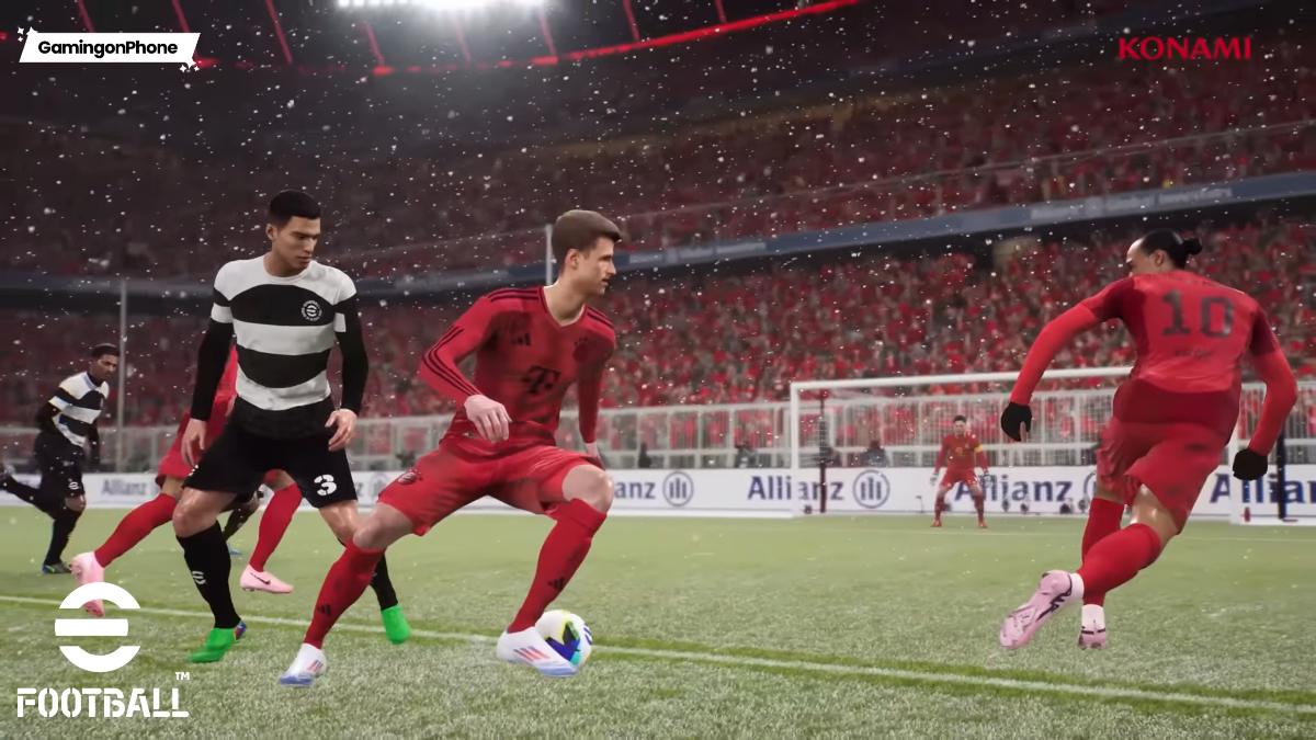 eFootball 2024 Bayern Munich gameplay cover, eFootball 2025 midfielder attributes
