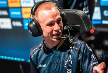 EliGE smiling while playing for Team Liquid at ESL Counter-Strike event