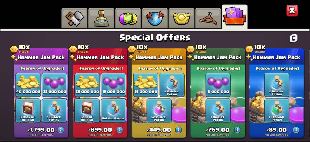 Clash-of-Clans-Hammer-Jam-Store-Packs-2023-December