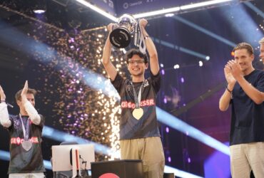 Radu C Lifting the GeoGuessr Trophy