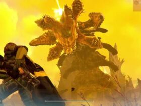 Helldivers 2 player confronts a Hive Lord