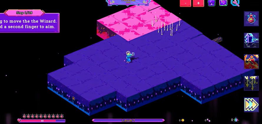 Neon Spellstorm features colorful world