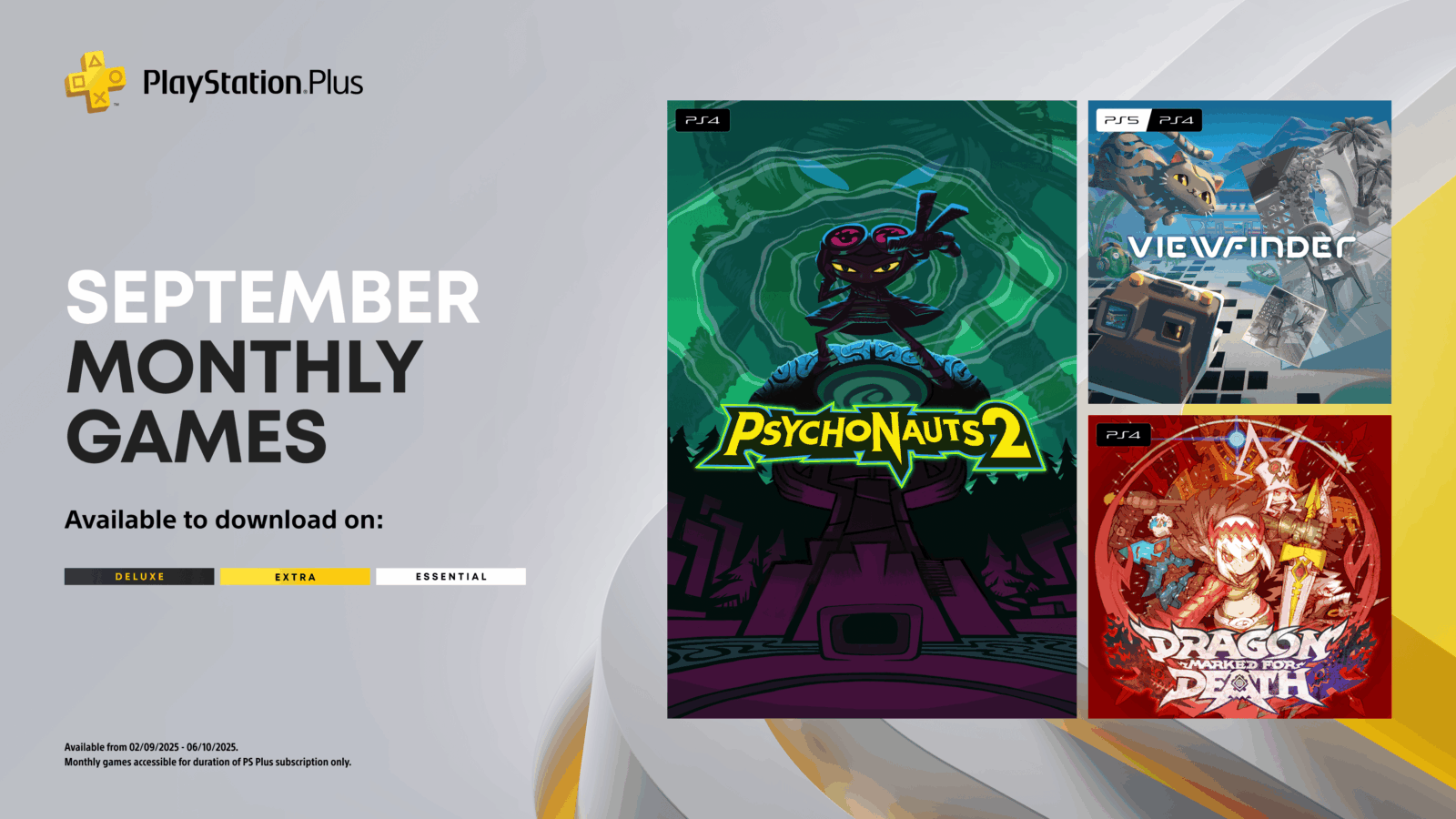 (For Southeast Asia) PlayStation Plus Monthly Games for August: Psychonauts 2, Dragon Marked For Death , Viewfinder