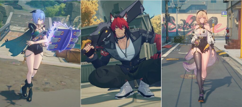 Lucia, Manato, and Yidhari in Zenless Zone Zero