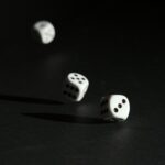 Dice on a black background