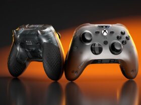 The new Scuf Valor Pro Wireless on a black and orange background