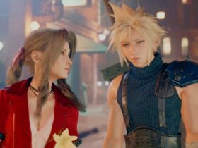 Aerith and Cloud in Final Fantasy 7 Remake