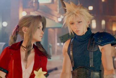 Aerith and Cloud in Final Fantasy 7 Remake