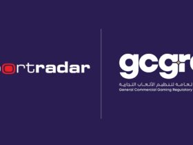 Sportradar and gcgra logos on purple background