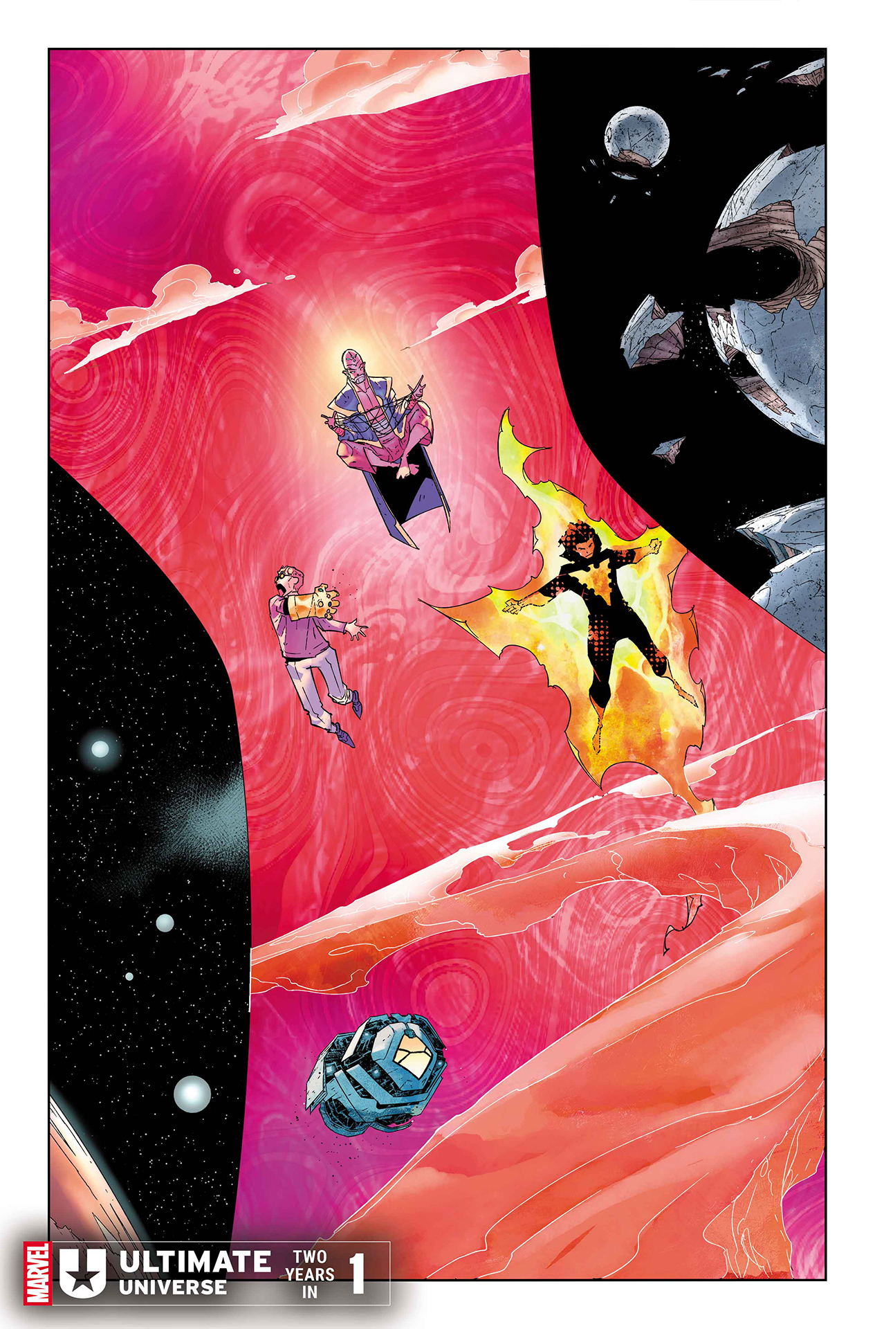 Ultimate Phoenix and other cosmic heroes in space