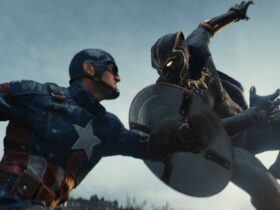 Marvel 1943: Rise of Hydra screenshot of Captain America facing off against Black Panther