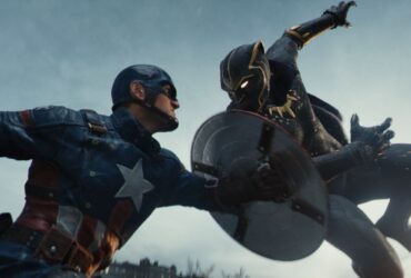 Marvel 1943: Rise of Hydra screenshot of Captain America facing off against Black Panther