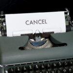 Typewriter that reads Cancel
