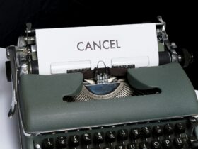Typewriter that reads Cancel