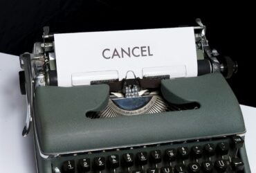 Typewriter that reads Cancel