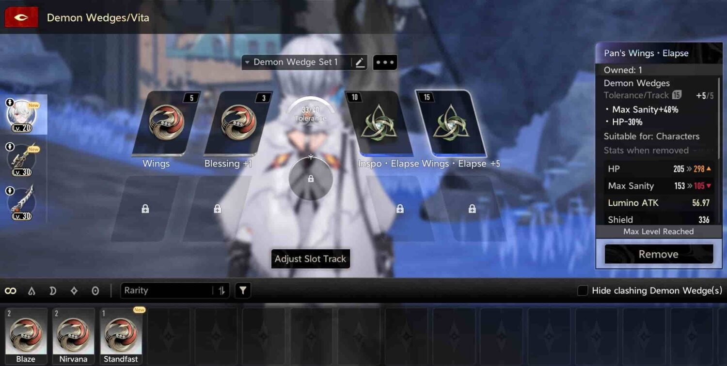 Equipping Demon Wedges in Duet Night Abyss