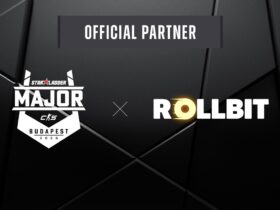 StarLadder Budapest Major x Rollbit sponsorship announcement graphic
