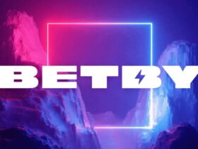 betby logo on psychedelic style background