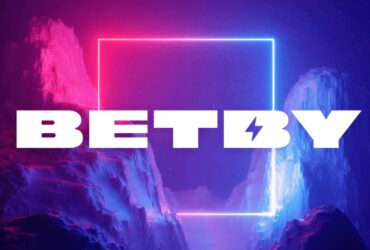 betby logo on psychedelic style background