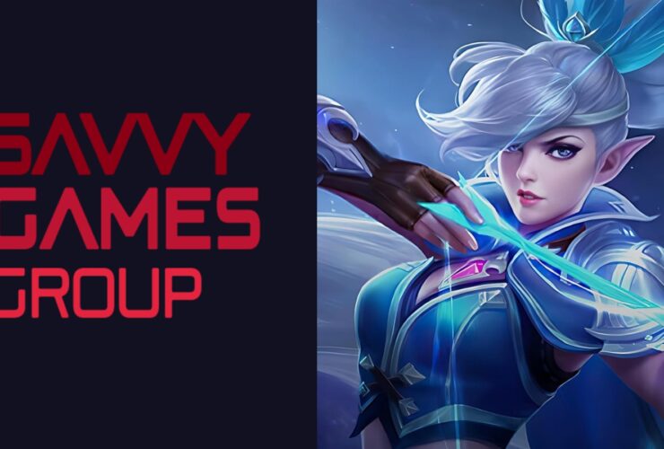 Side by side image of savvy games group logo with MLBB character