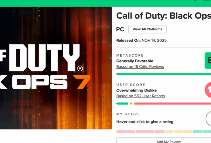 Call of Duty: Black Ops 7 has the lowest Metacritic user score ever for a Call of Duty game