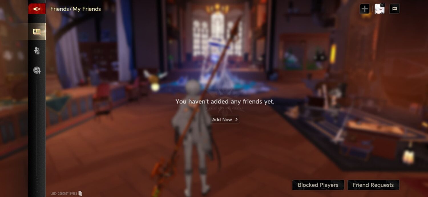 Friends Menu in Duet Night Abyss