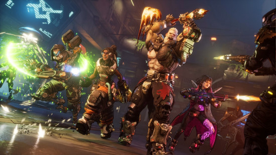 fanatical-black-friday-deals-news-borderlands-4 The four vault hunters using their abilities or shooting guns in Borderlands 4 gameplay screenshot