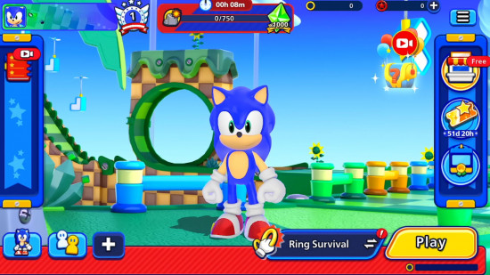 Sonic in Sonic Rumble.