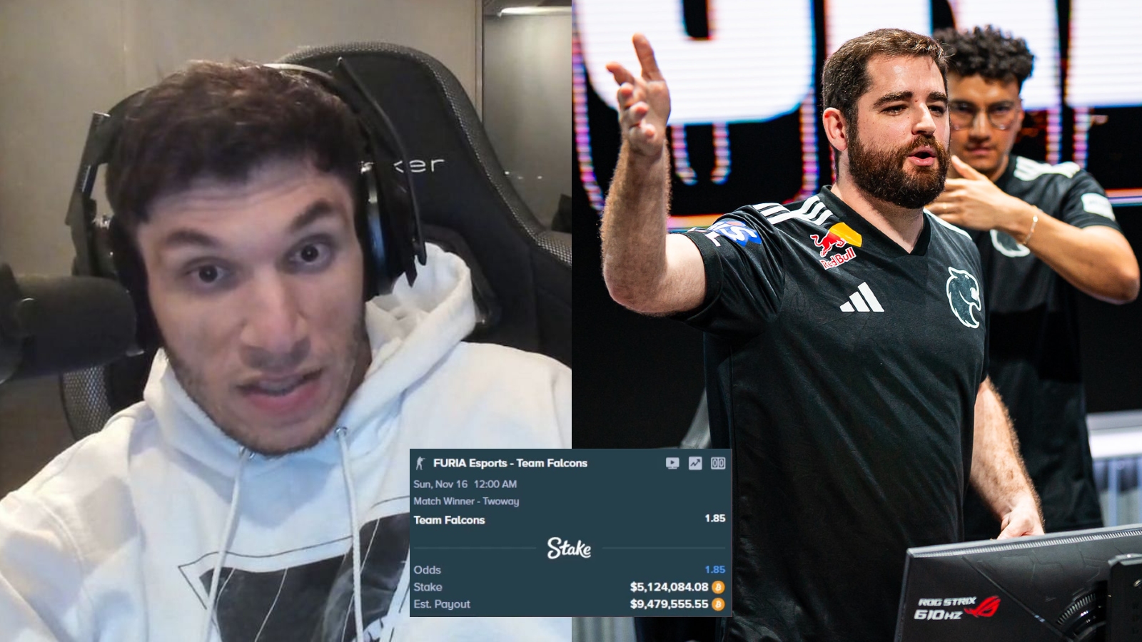 Trainwreck Furious After Losing $5m Falcons CS2 Bet in BLAST Rivals FURIA Defeat