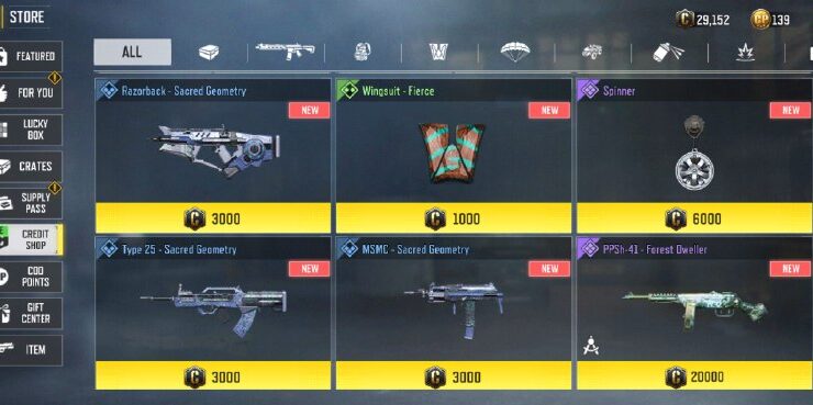 | #new_news Credit store with new items to...