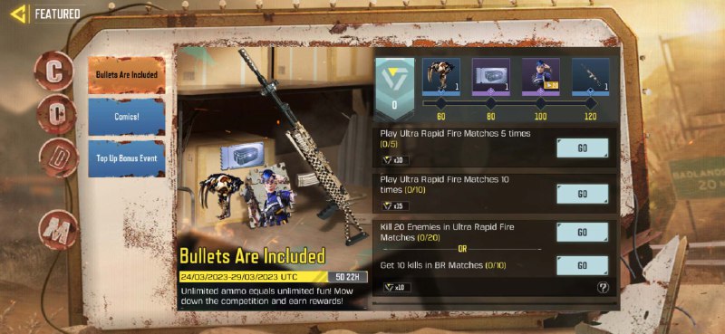 #Event Bullets Are Included, all missions...