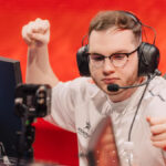 NRG brawk at his PC setup during a VALORANT VCT Americas Kickoff match